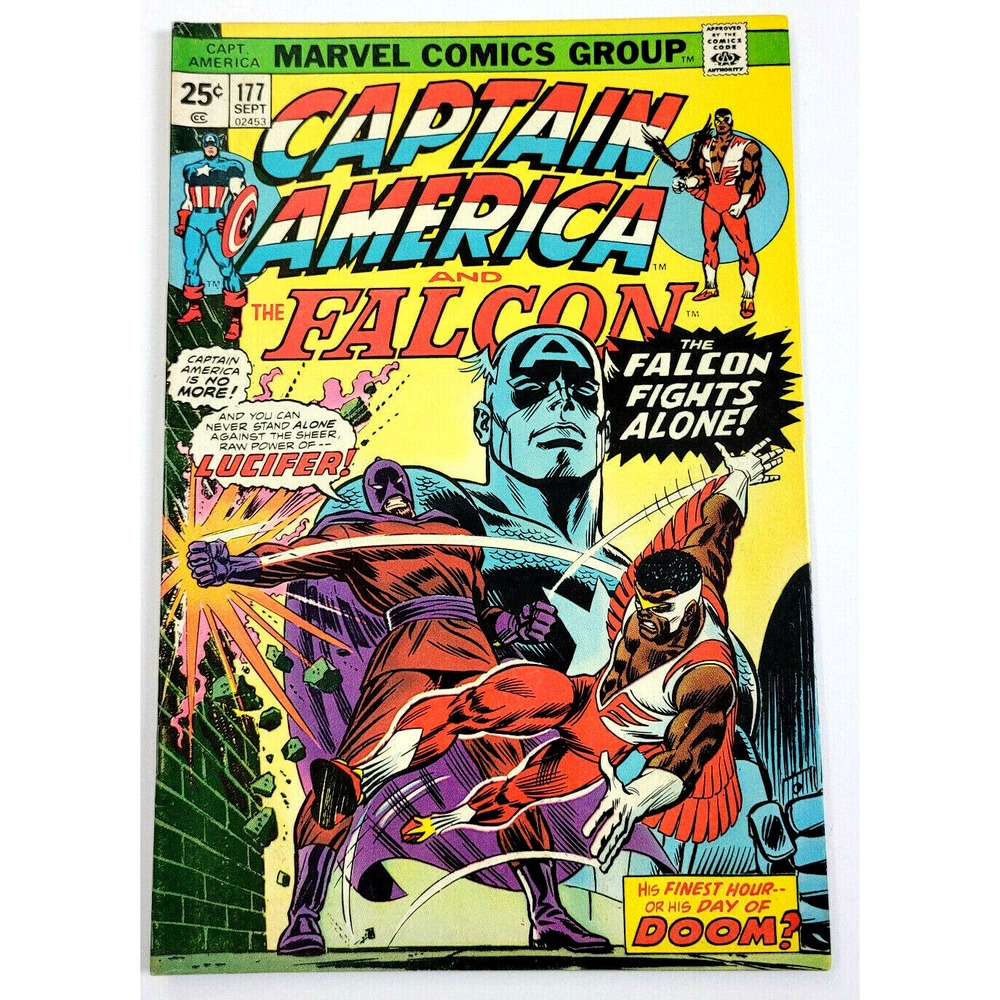 CAPTAIN AMERICA #177 - FALCON & LUCIFER APP (1974)